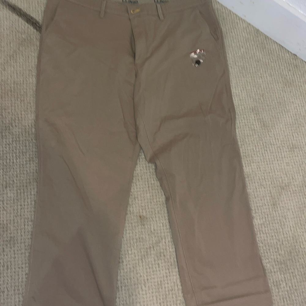 LL bean khaki pants. Size 42W x 29in. Classic fit.